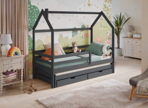 DANEK 80x180 Graphit Ausziehbett Hausbett Lano Möbel
