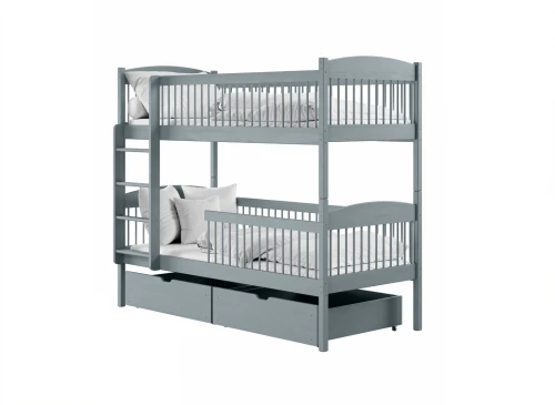 LUNA 90x200 Hellgrau Etagenbett Lano Möbel
