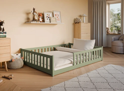 MATI 140x200 Olivgrün Einzelkinderbett Lano Möbel