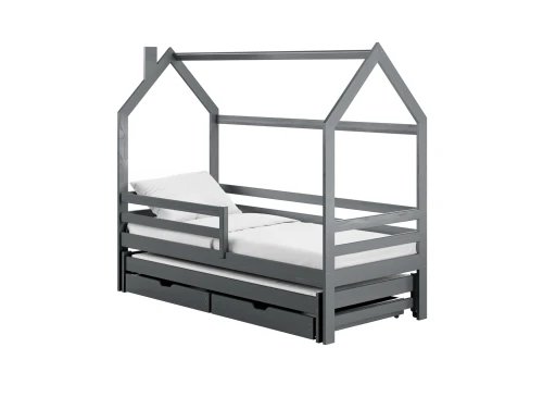 DANEK 80x200 Graphit Ausziehbett Hausbett Lano Möbel