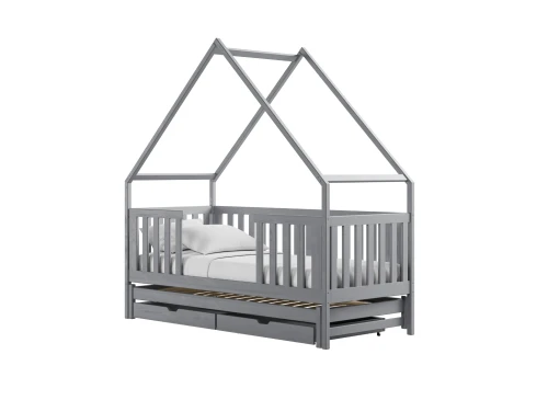 MAGIC 80x200 Hellgrau Ausziehbett Hausbett Lano Möbel