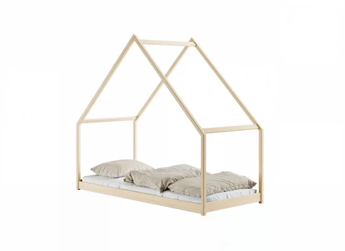 MORIS 90x200 Kiefer Montessori-Bodenbett für Kinder Hausbett Lano Möbel