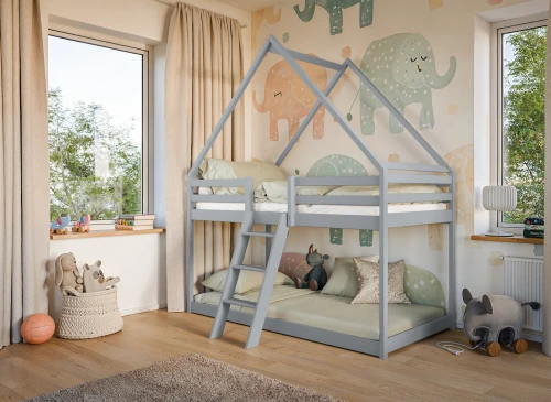 SWEET 80x180 Gri Ranzalı Ev Yatağı Lano Meble