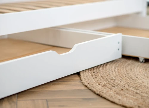 AMELKA 90x180 Weiß Kinderbett mit Ausziehbett Lano Möbel