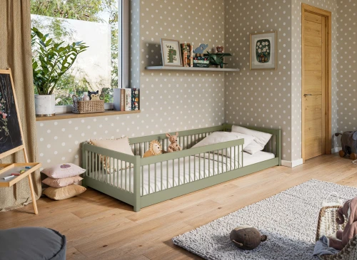 PEDRO 90x200 Olivgrün Einzelkinderbett Lano Möbel