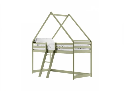 MOON 90x200 Olivgrün Einzelkinderbett Hausbett Hochbett Lano Möbel