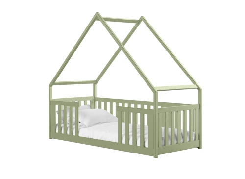 BEE 80x200 Zeytin Yeşili Montessori Yer Yatağı Çocuk Ev Karyolası Lano Möbel