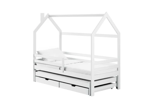 DANEK 80x170 Weiß Ausziehbett Hausbett Lano Möbel