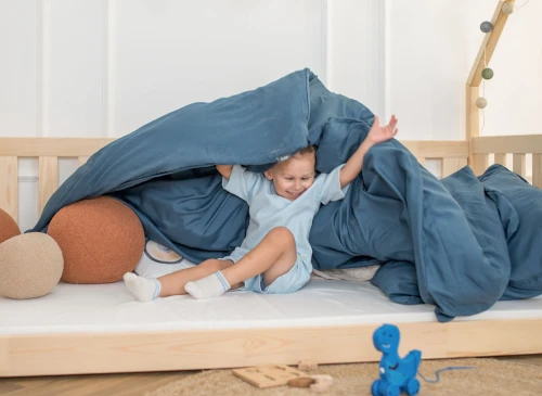 BOGUŚ 90x200 Kiefer Montessori-Bodenbett für Kinder Tipi Lano Möbel