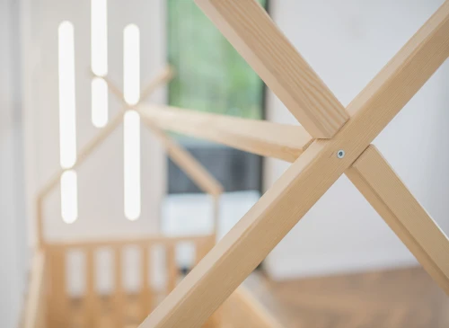 BOGUŚ 90x200 Kiefer Montessori-Bodenbett für Kinder Tipi Lano Möbel