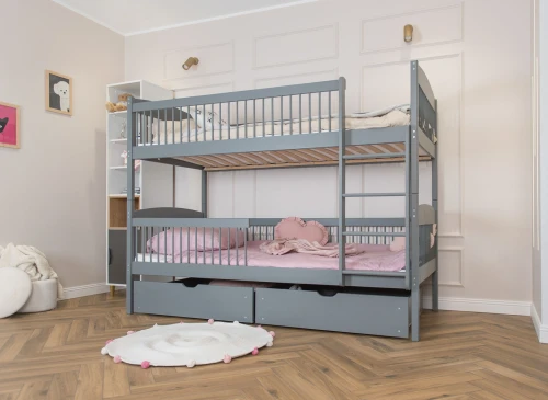 LUNA 90x200 Graphit Etagenbett Lano Möbel