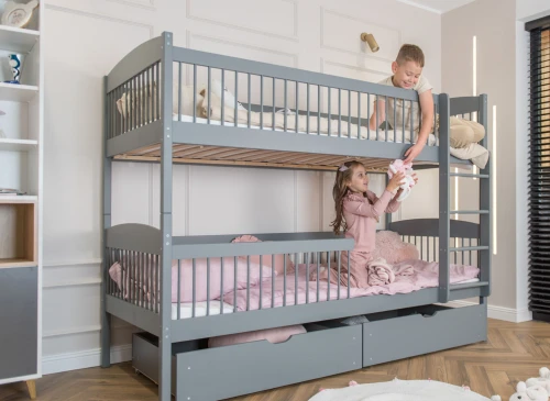 LUNA 90x200 Graphit Etagenbett Lano Möbel