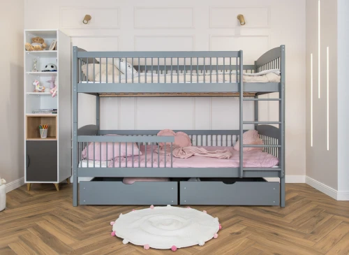 LUNA 90x200 Graphit Etagenbett Lano Möbel