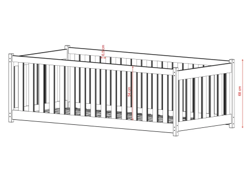 CONCEPT 80x160 Kiefer Montessori Bodenbett Lano Möbel