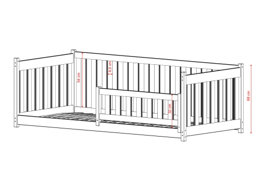 CONCEPT 90x200 Kiefer Montessori Bodenbett Lano Möbel