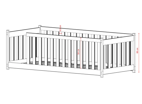 CONCEPT 90x200 Kiefer Montessori Bodenbett Lano Möbel