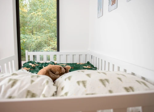 OTIS 120x200 white Montessori floor bed for children Lano Furniture