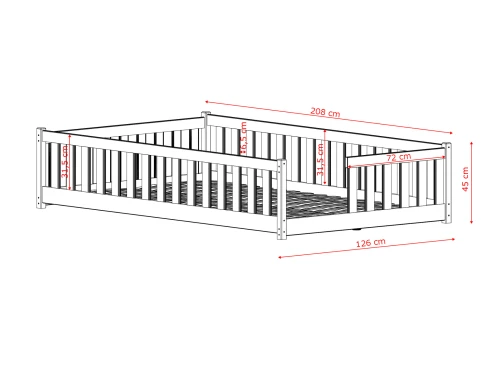 IVY 120x200 Kaşmir Tek Kişilik Çocuk Yatağı Lano Mobilya