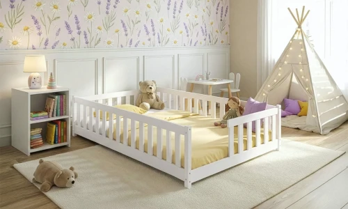 LEVI 140x200 Beyaz Tek Kişilik Çocuk Yatağı Lano Möbel