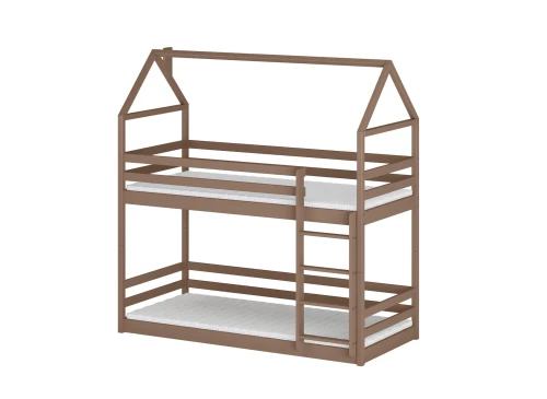 AXEL 90x180 milk chocolate bunk bed house Lano Furniture