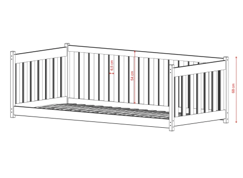 CONCEPT 80x160 Zimt Einzelkinderbett Gitterbett Lano Möbel