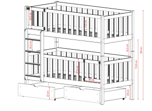 KSAWERY 80x180 Milchschokolade Etagenbett Lano Möbel