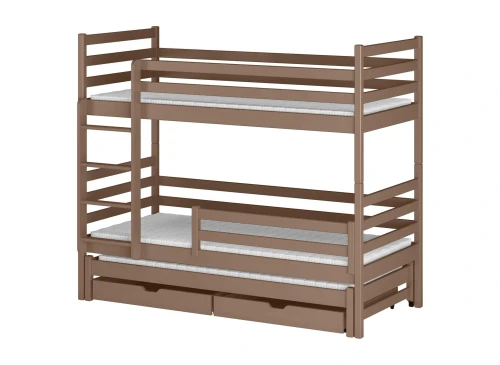LUK 90x180 milk chocolate bunk bed Lano Furniture