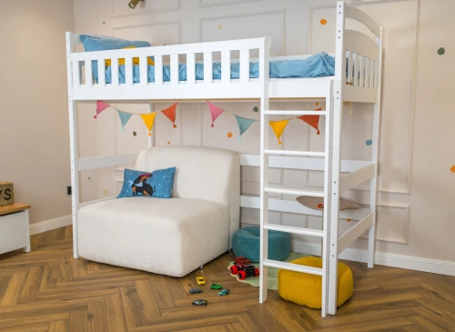 MIA 80x190 beyaz ranza loft yatak Lano Meble