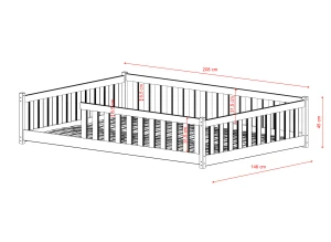 MATI 140x200 Zartbitterschokolade Einzelkinderbett Lano Möbel