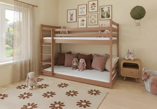 MINI 80x200 Zimt Etagenbett Lano Möbel