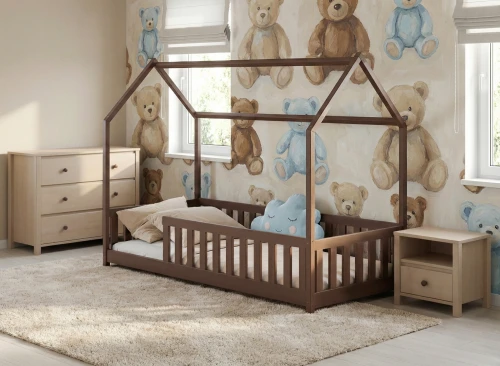 NOAH 90x200 Zartbitterschokolade Einzelkinderbett Hausbett Lano Möbel