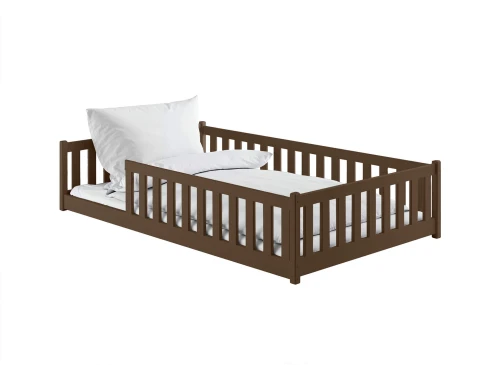 OTIS 120x200 Bitter Çikolata Montessori Çocuk Yer Yatağı Lano Mobilya