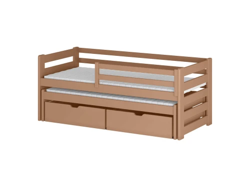 SENSO 80x200 Zimt Ausziehbares Doppelbett Lano Möbel