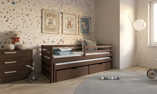 SENSO 80x190 Zartbitterschokolade Ausziehbares Doppelbett Lano Möbel