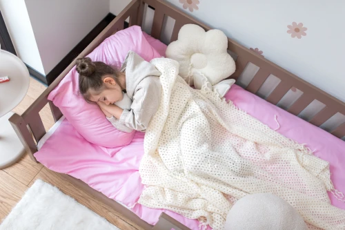 BELLA 80x160 milk chocolate Montessori floor bed for children Lano Furniture