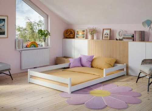 ZOFIA 120x200 Weiß Montessori-Bodenbett für Kinder Lano Möbel