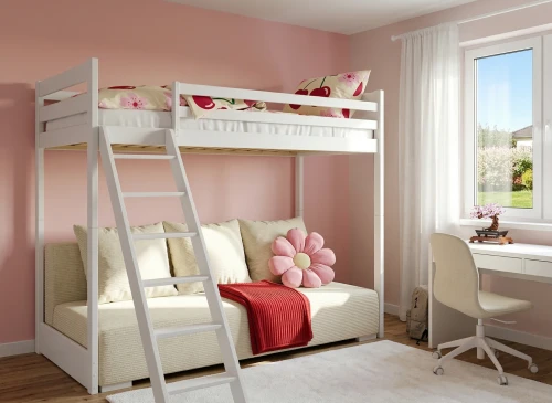 SOFINO 90x200/140x200 Weiß Etagenbett mit ausziehbarem Sofa beige Stoff Poso 38 Lano Möbel