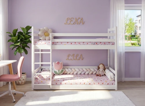 MINI 90x200 white bunk bed Lano Furniture