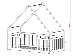 BEE 80x200 Boyasız Ahşap Montessori Çocuk Yer Yatağı - Ev Yatağı Lano Mobilya