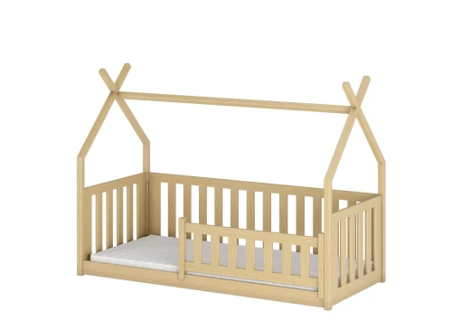 BOGUŚ 80x160 Boyasız Ahşap Montessori Çocuk Yer Yatağı Tipi Lano Meble