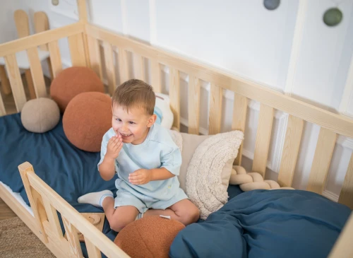 BOGUŚ 80x180 Boyasız Ahşap Montessori Yer Yatağı Çocuk Tipi Lano Meble