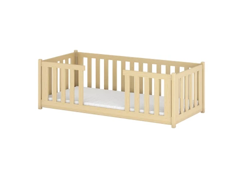 FERO 80x190 Boyasız Ahşap Montessori Yer Yatağı Çocuklar İçin | Lano Meble