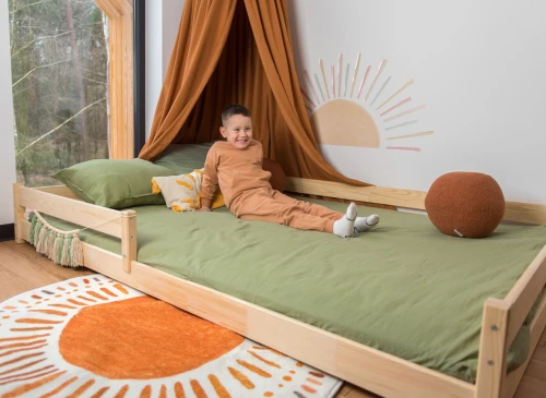 FINI 140x200 Çocuklar İçin Boyasız Ahşap Montessori Yer Yatağı - Lano Mobilya