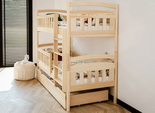 IGNAŚ 80x160 Boyasız Ahşap Ranza | Lano Meble