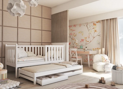 KAJA 90x190 Cilasız Ahşap Yavrulu Çocuk Yatağı Lano Meble