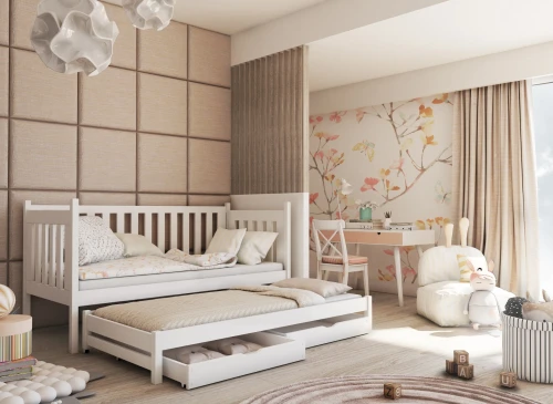 KAJA 90x190 Cilasız Ahşap Yavrulu Çocuk Yatağı Lano Meble