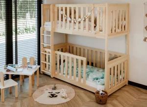 KONRAD 90x200 Cilalanmamış Ahşap Ranza Lano Mobilya