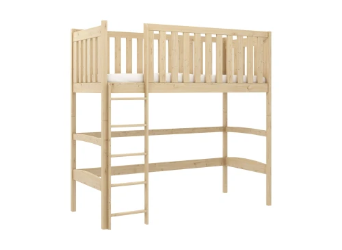 LAURA 90x190 Cilalanmamış Ahşap Çocuk Tek Kişilik Ranza Lano Meble