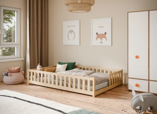 LEVI 140x200 Cilalanmamış Ahşap Tek Kişilik Çocuk Yatağı Lano Mobilya