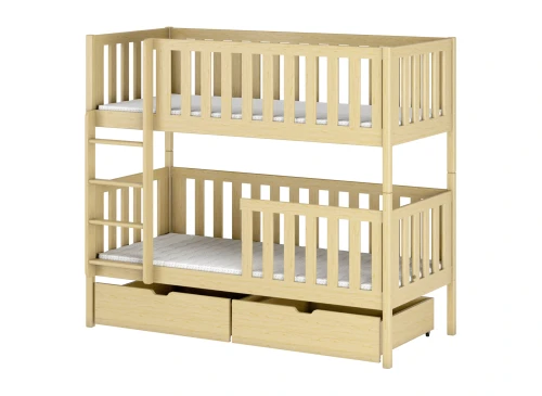 MICHALINA 80x190 Boyasız Ahşap Ranza Lano Meble
